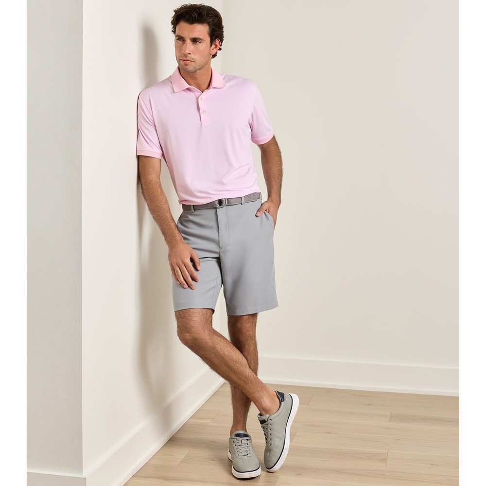 Peter Millar Crown Sport Salem Golf Shorts Men 36 Gale Grey Performance Stretch
